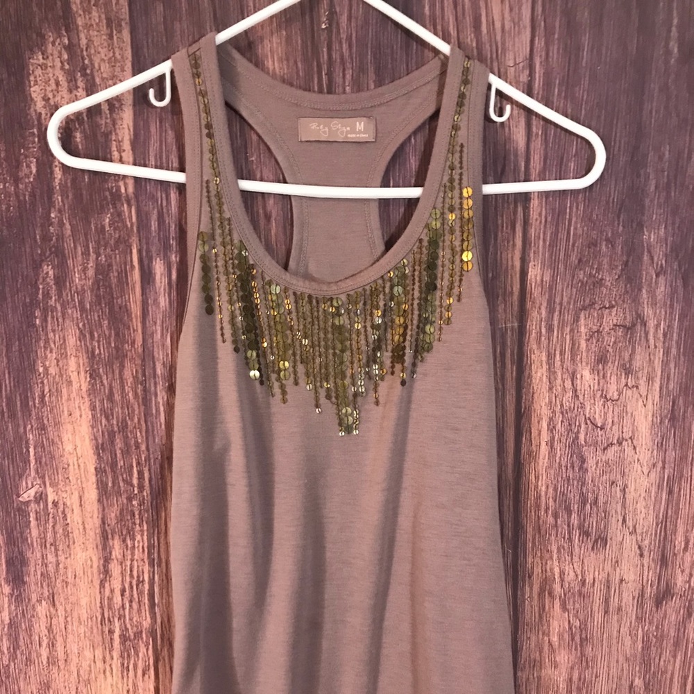 MUAVE SEQUINED TANK TOP